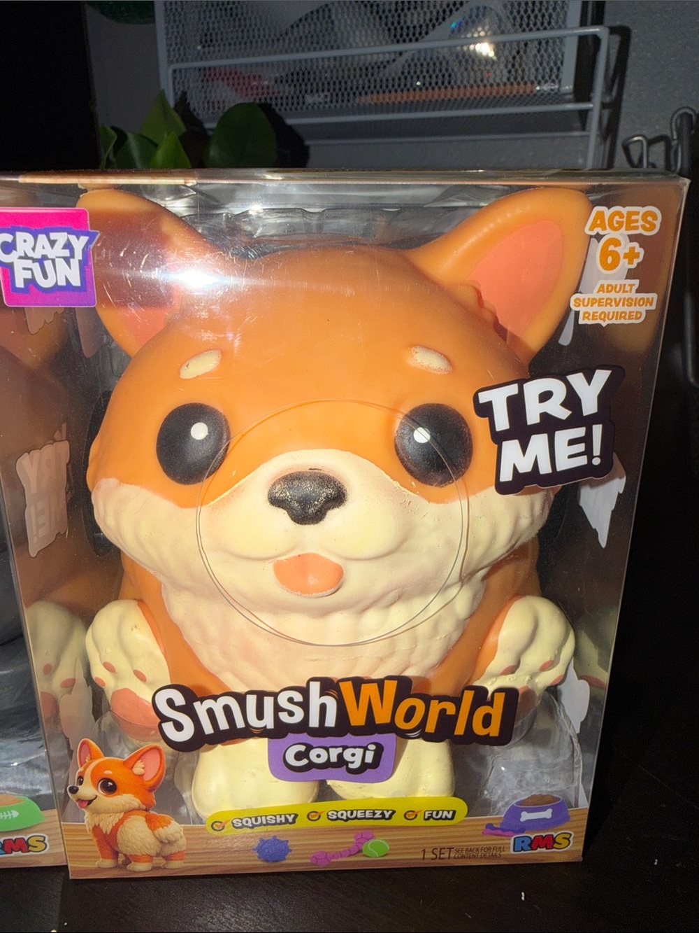 TWO 2 Smush World Corgi & Black Cat Squishy Toy Duo - Orange & Black Bundle of 2 - Picture 6 of 6